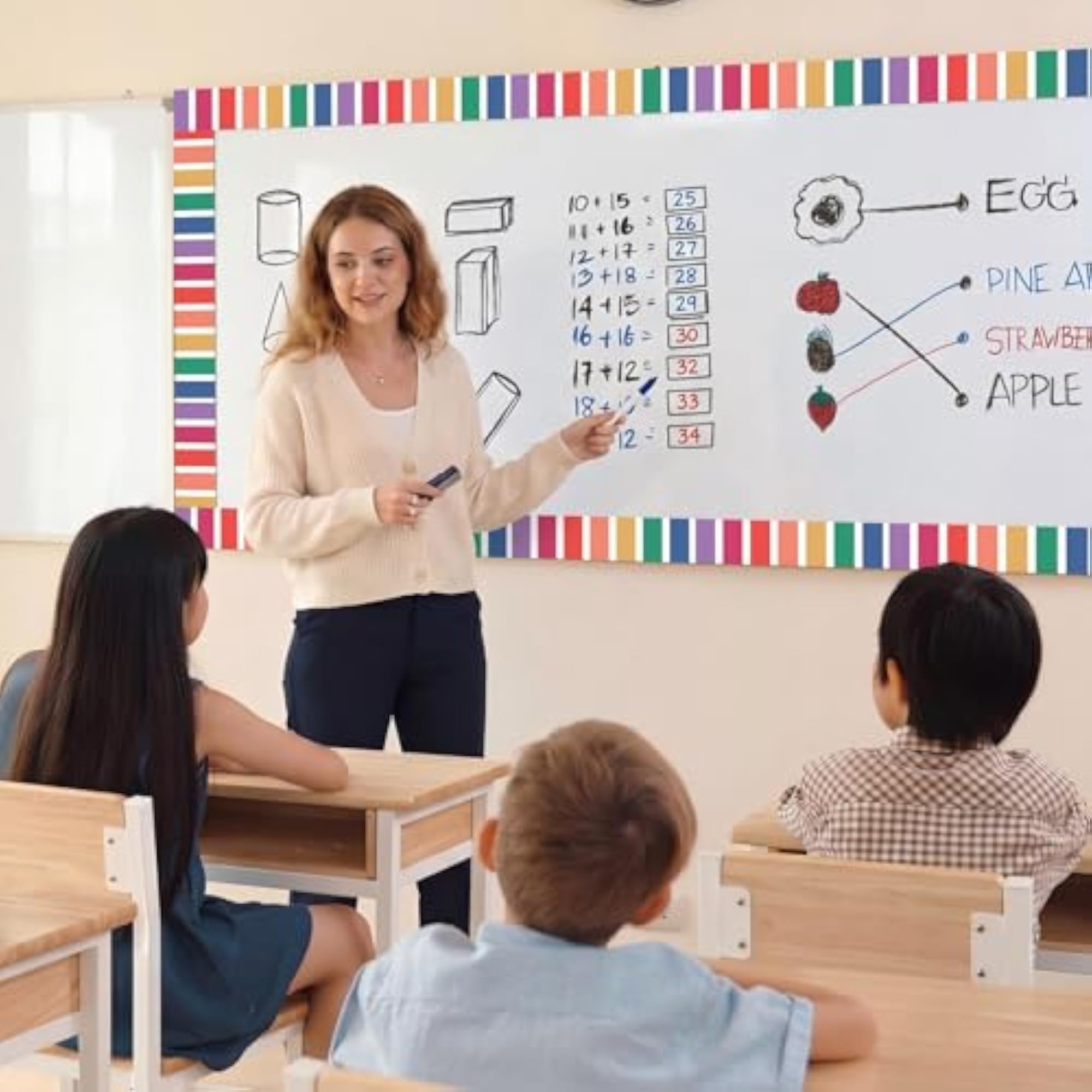 Bright Colorful Classroom Bulletin Board Border Stripe