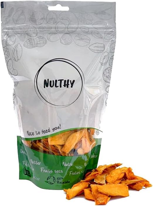 NULTHY - 500gr Tiras de Mango Sin Azúcar BIO - Fruta Deshidratada - Cultivo Ecológico - Vegano