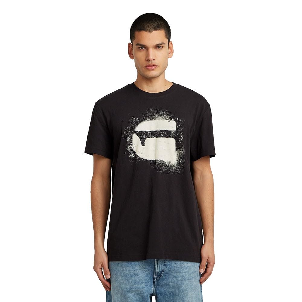 G-Star Men's Black (Dk Black D26833-D101-6484) 8719965012981 Spray G Logo R T, Xxl