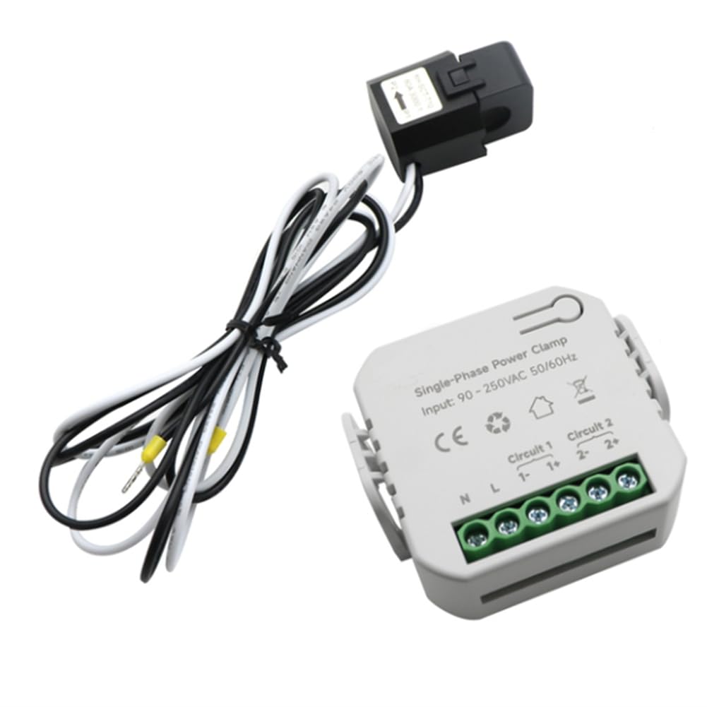 Qwambvze Tuya App Smart Two-Way Bilateral Wifi Energy Meter Ac110v 220V With Clamp Ct Kwh Power Electricity Consumption (D)