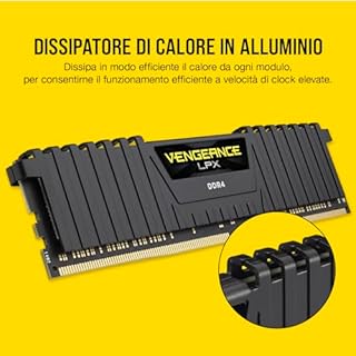 Corsair VENGEANCE LPX DDR4 RAM 32GB (2x16GB) 3200MHz CL16 Intel XMP 2.0 Memoria per computer - Nero (CMK32GX4M2E3200C16)