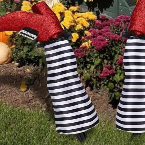Adornos de Halloween para suelo con estacas de bruja invertidas 4
