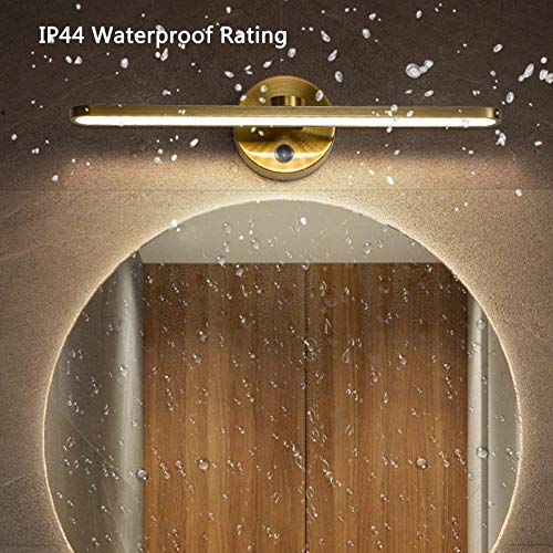 Falta de luz en el baño solucionada con aplique de espejo LED bronce 50cm 5