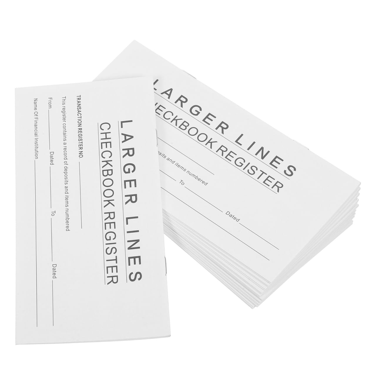 JOINPAYA 12 Registers for Personal Checkbook Easy to Read Transaction Ledger Books Portable Business & Bank Account Record Keeping Paper 8 Sheets Per Book