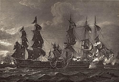 Peinture Capitaine Hms embarquant Richard Westall décoration murale salon contemporain