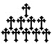 XUNHUI 10PCS Patch Black Cross Embroidered Applique iron on Clothing Embroidered Patches