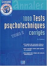 Download 1000 tests psychotechniques corrigés : Tome 2 PDF