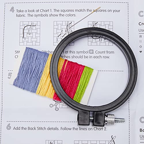 Image of Wilton Dimensions Learn-A-Craft 'Cupcakes' Mini Counted Cross Stitch Kit for Beginners, 3'', Small