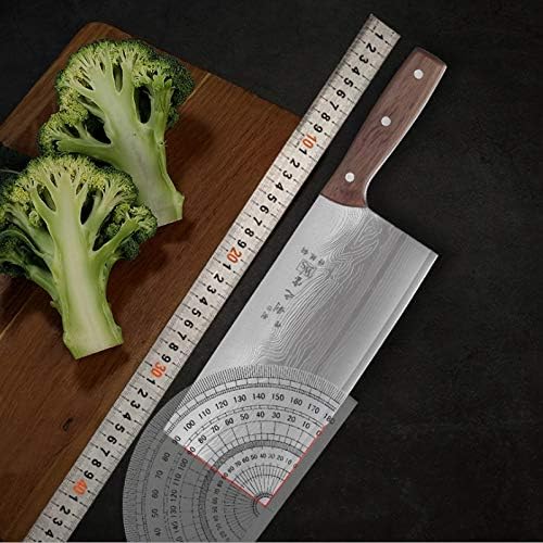 MAYiT Meat Cleaver Knife, Butcher Knife stainless Steel Chop Chinese Meat Cleaver Kitchen Knife Chef Cooking Tools With Wooden handle