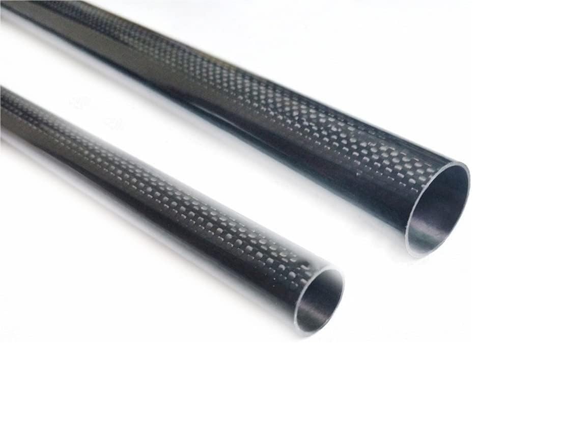 Rura z włókna węglowego 500mm Twill Matte 3K – Błyszczący, pusty pręt z włókna węglowego 1szt(500mmx25x22mm)