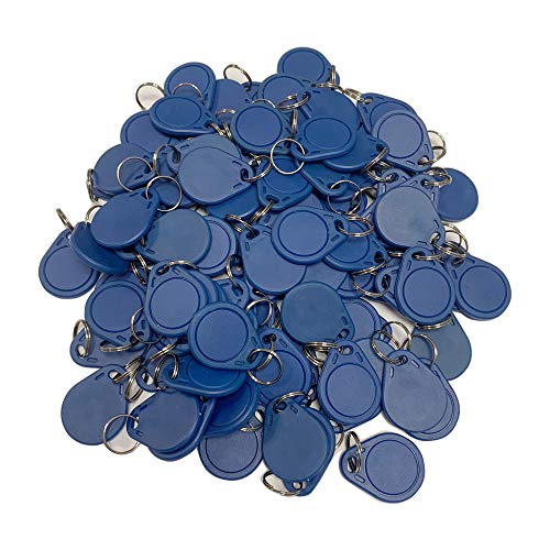 HFeng 13.56MHz RFID Access Control Keyfobs Proximity MF Classic 1k Keychains Smart IC Keycard for Door Home System NFC Token tag 100pcs (Blue) HFeng 13.56MHz RFID Access Control Keyfobs Proximity MF Classic 1k Keychains Smart IC Keycard for Door Home System NFC Token tag 100pcs (Blue)