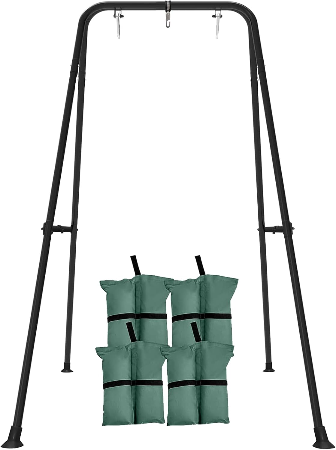 Swing Stand for Kids,Baby Swing Frame, Toddler A-Frame Metal Swing Set for Backyard, Outdoor Indoor use, Fits for Most of The Toddlers Swings (Dark Black)