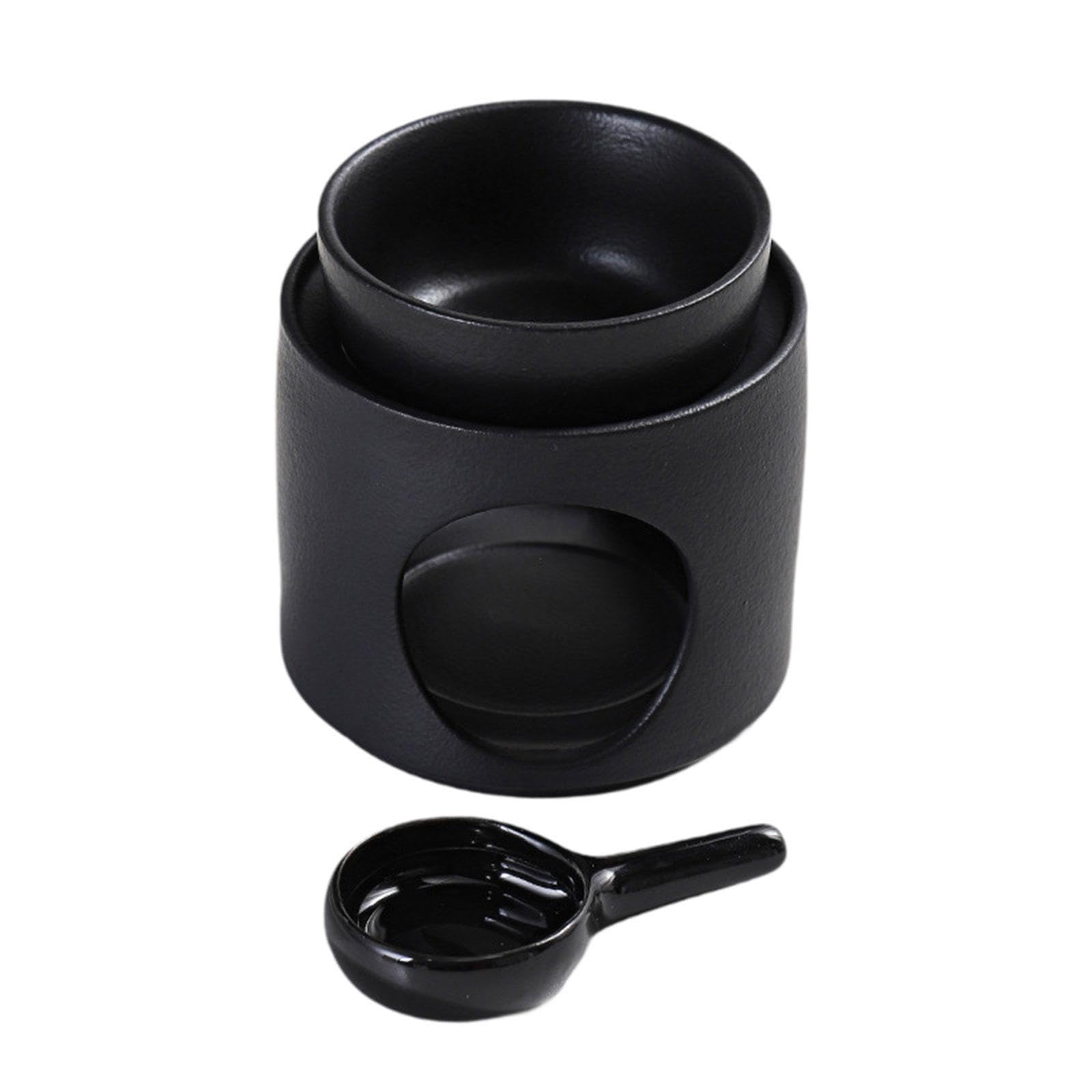 Decorative Cylinder Ceramics Aromatherapies Lamp Oil Burners with Bowl and Tealight Spoon Essential Oil Warmer Melter Fragrances Diffuser