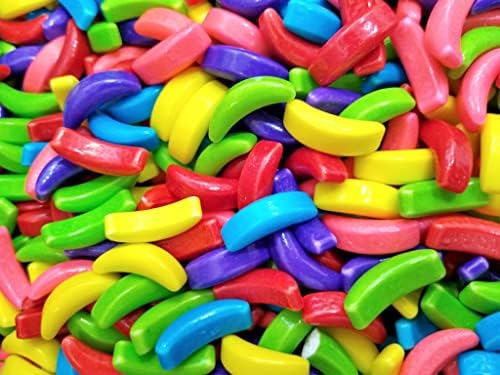 Crazy Bananas - 1.5 lbs of Assorted Fresh Delicious Multicolored Sweet Banana Shaped Candy