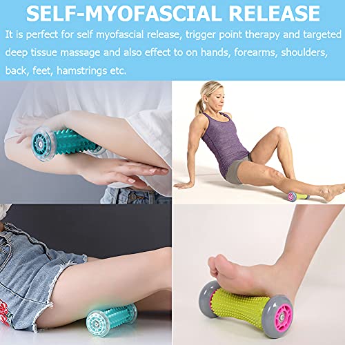 Massagerolle Fußmassage Muscle Roller Stick Hand und Fuß Massage Roller Set 2er Manuelle Fußmassageroller Kleine Faszien Foot Massager Fussmassagegerät für Fußschmerzen Plantarfasciitis - Image 5
