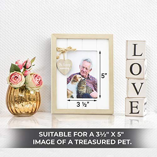 Rustikaler Holz-Fotorahmen für Haustiere, mit Herz-Verzierung, Portraitausrichtung – Bild 4