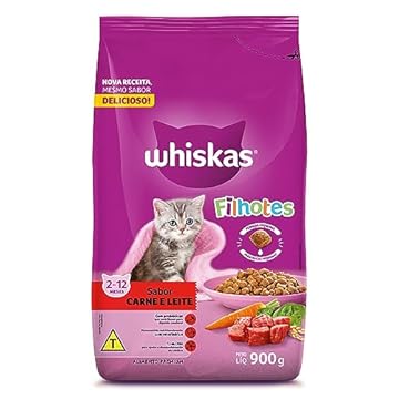 whiskas Ração Whiskas Carne E Leite Gatos Filhotes 900 G