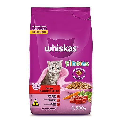 whiskas Ração Whiskas Carne E Leite Gatos Filhotes 900 G