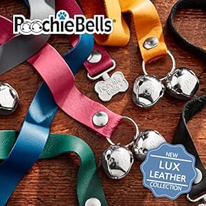   Lux-Leather-USA-Handcrafted-Dog-Doorbell-Trusted-by-Pros-Pet-Owners-for-15-Yrs-Quick-Easy-PottyHousetraining-Puppy-Training-Bells-Beautifully-Made-Easy-to-Hear-Train-in-Days