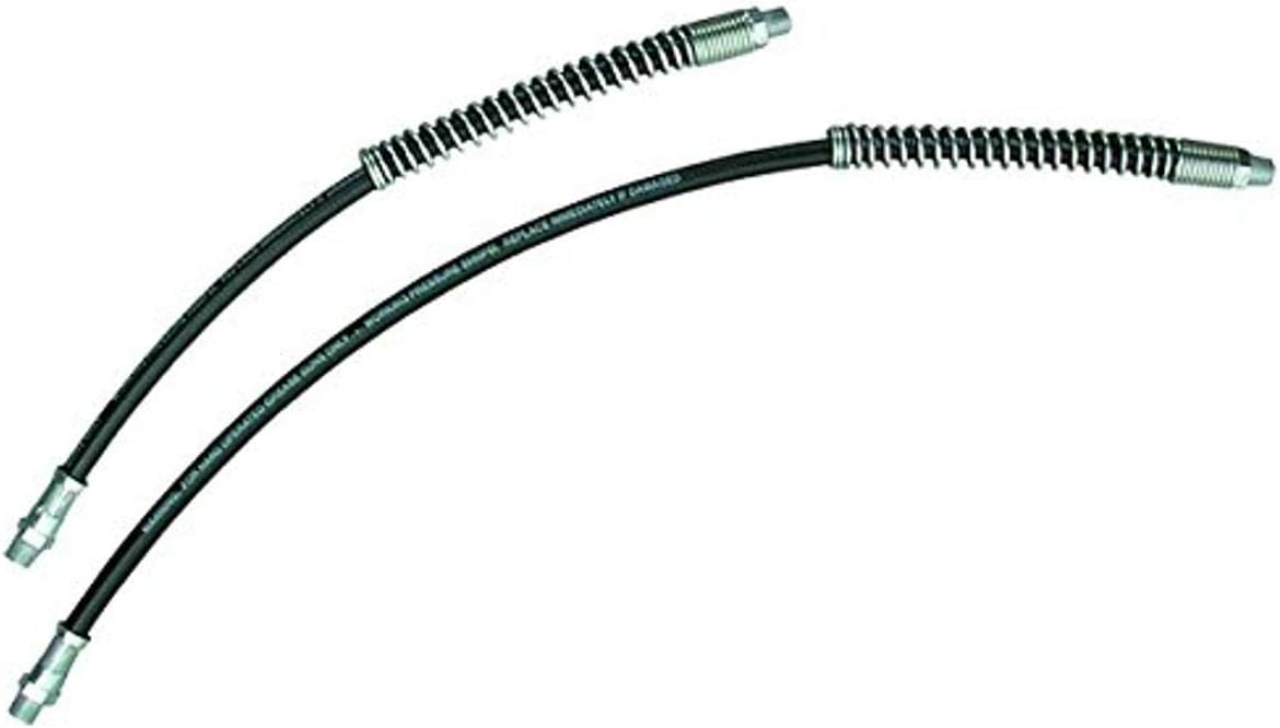 AFF 12" Heavy Duty Grease Gun Whip Hose with Spring Guard