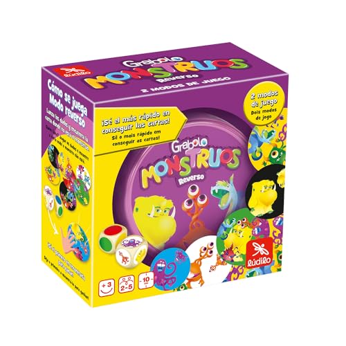 Ludilo - Grabolo Reverso | Juegos Educativos Niños 3 Años O Más | Juegos De Cartas De 2 A 5 Personas | Juego De Mesa con Modos De Juego | Regalo Niño 3 Años O Más