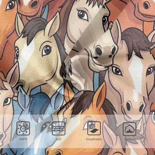 Durable Toddler Underwear Floral 2t Cotton Cute Panties Girl Colorful Cartoon Horses Blue Brow Briefs Undies Kids3