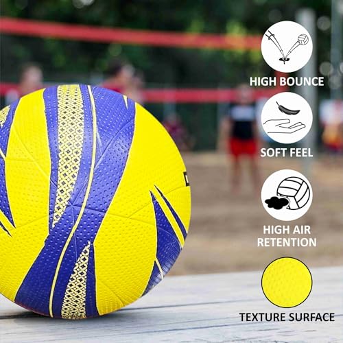 Image of BOLT Combo Volleyball Twister with Net 360N, Pump & Wristband (Ball+Net+Pump+Wristband)