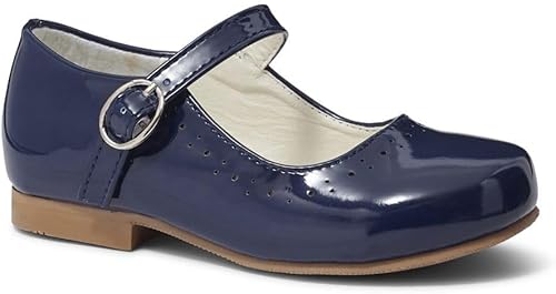 Girls Spanish Style Shoes Mary Jane Shiny Patent Navy Size UK13 Child