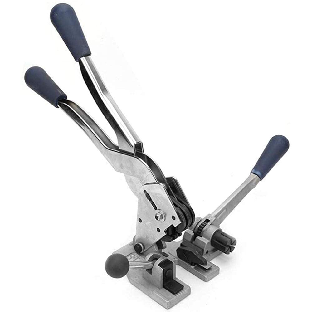 Tendeur de cerclage en acier pour emballage, machine à sertir industrielle, dispositif de cerclage robuste pour expédition sécurisée et applications de cerclage