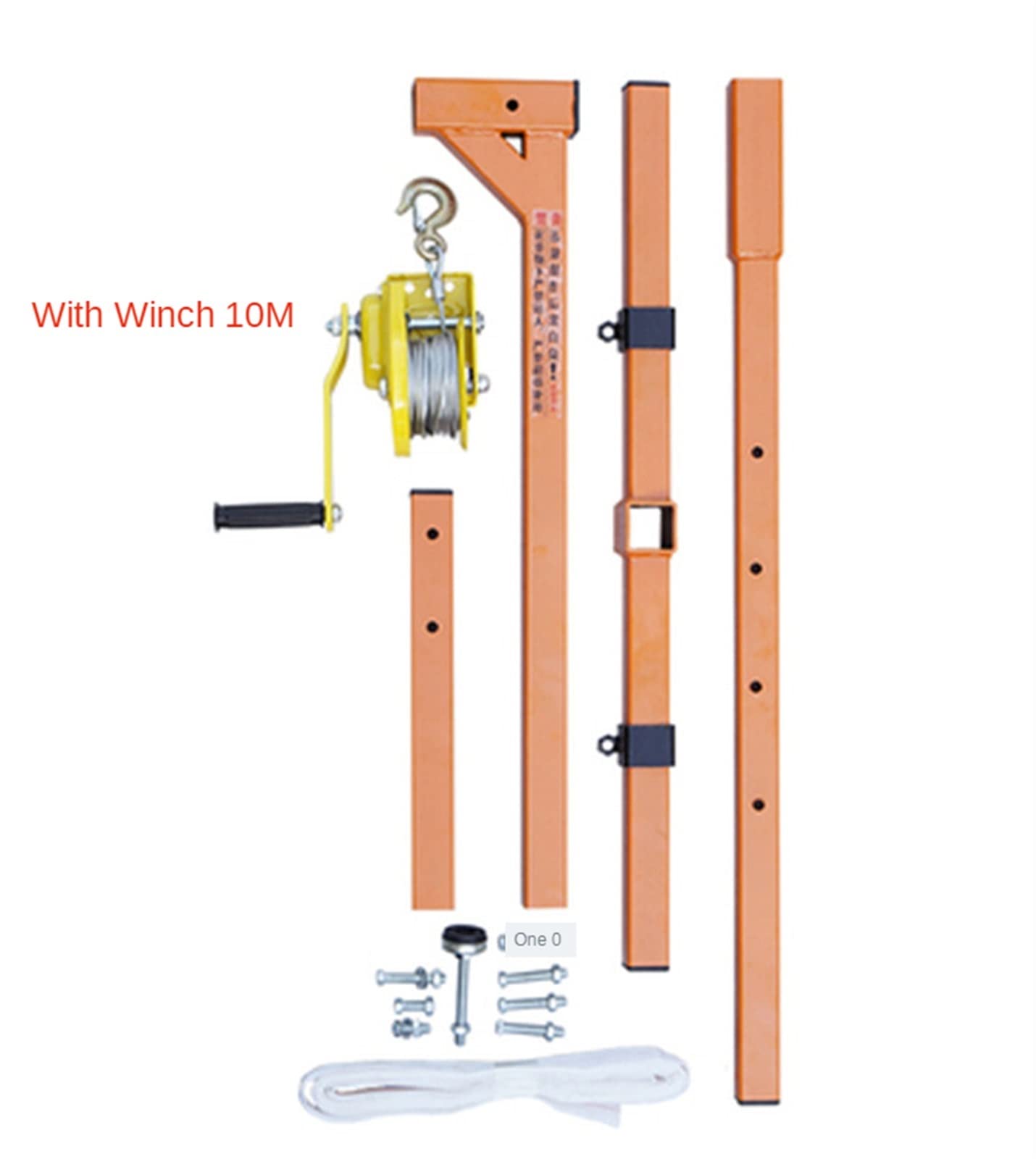 Outil de Levage pour Grue, treuil Manuel autobloquant pour Installation de climatisation + Support Amovible, 10/15/20 m (Corde de 10 mètres) (Corde de 10 mètres)