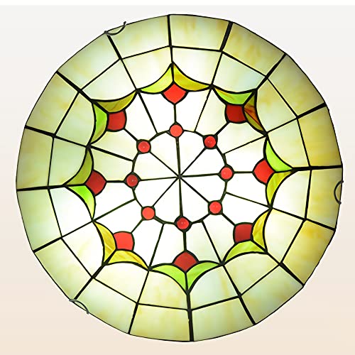 Plafonnier Tiffany encastré pour plafond bas éclairage tamisé vintage