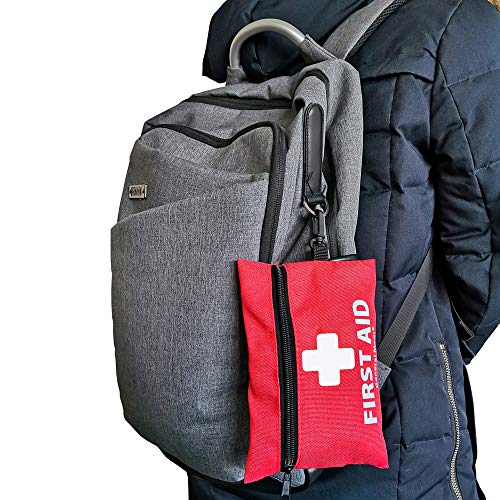 General Medi 127-Pieces Roadside Car Emergency Kit Include Mini First Aid Kit, Jumper Cables,Tow Rope, Bandage, Safety Vest, Emergency Triangle, All in One Pack