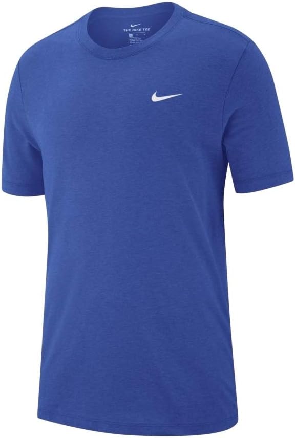 Nike Men's Dry Tee Drifit Cotton Crew Solid, Game Royal/White, Large