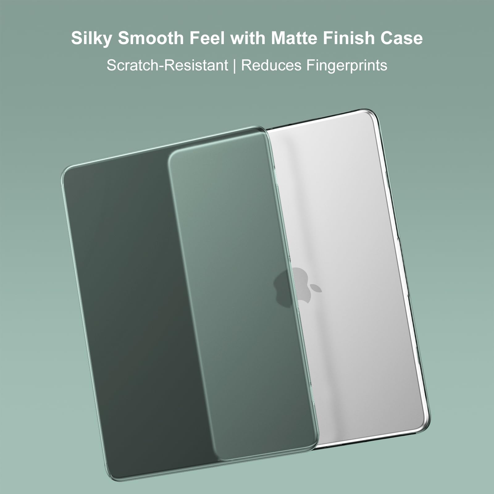 MOSISO Funda Dura Compatible con MacBook Pro 13 Pulgadas M2 M1 2025-2016 A2338 A2289 A2251 A2159 A1989 A1706 A1708, Carcasa&Pantalla Protección&Tapa del Teclado, Verde Medianoche