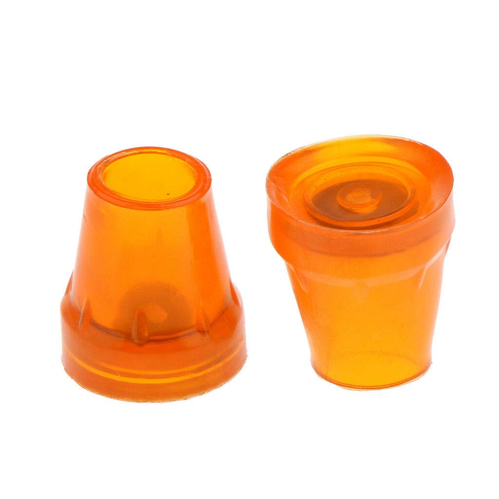 SJT® 6X Orange Rubber Tip for Cane Crutch Walking Stick Crutches Chair 7/8 inch