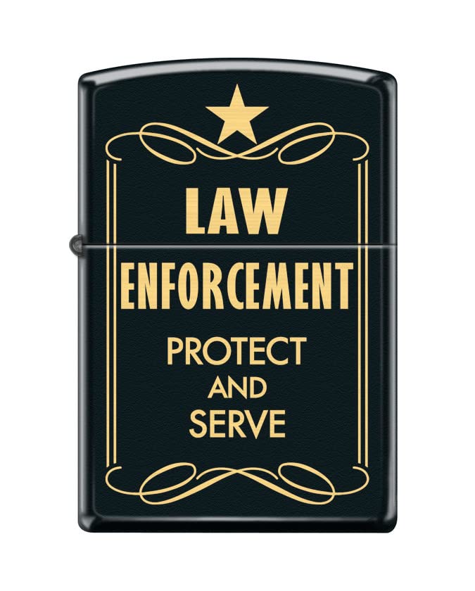 Zippo encendedor black matte cortaviento Law Enforcement miniatura 1