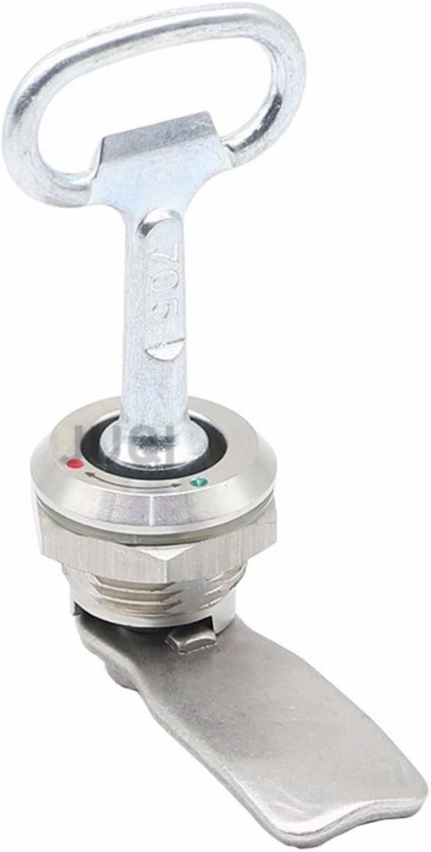 1set 22mm Installation Distribution Cabinet Lock Panel Lock 304 Stainless Steel Triangle Lock Cabinet Door Lock Cam Cabinet Lock(Six Angle no Key)