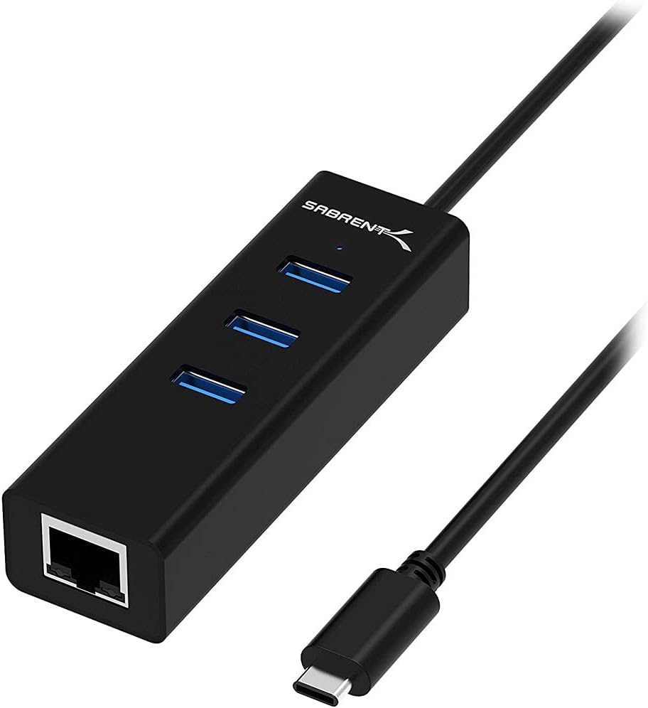 SABRENT 3 Port USB 3.2 Gen 1 Hub with SD/Micro SD card reader and CF cards
