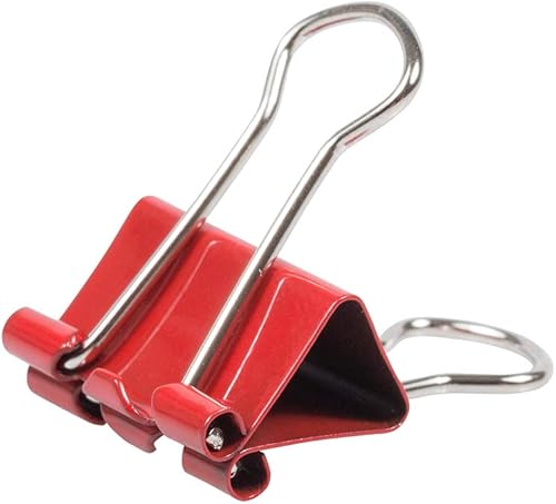 Vista 3 de Broches aprietapapeles JAM Paper®, Rojo