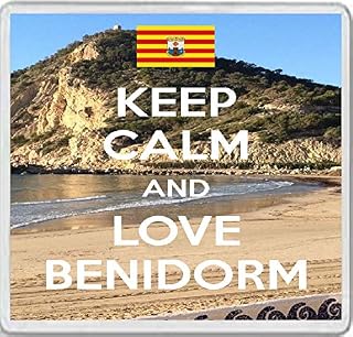 Keep Calm and Love Benidorm - Large Square Acrylic Coaster