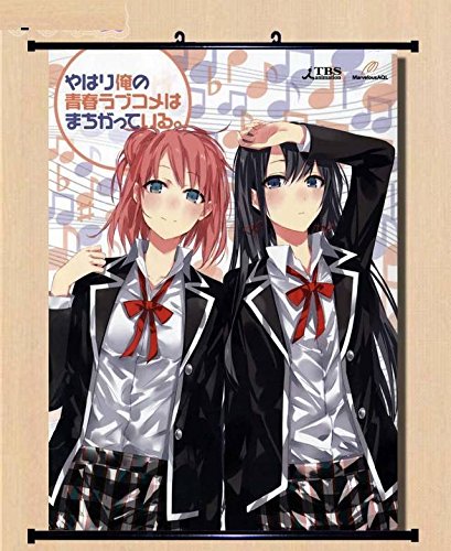 CoSmileHome Decor Anime My Teen Romantic Comedy Snafu/My Youth Romantic Comedy is Wrong as I Expected Yukinoshita Yukino Hachiman Hikigaya Scroll Poster 23.6x31.5 Inches-049L