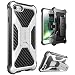 iPhone 7 Case, i-Blason Transformer [Kickstand] Apple iPhone 7 2016 Release [Heavy Duty] [Dual Layer] Combo Holster Cover case with [Locking Belt Swivel Clip] (White)