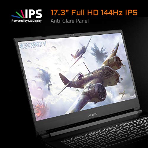 Image of AORUS 7 NA-7US1021SH 17 inch Thin Bezel LG 144Hz FHD IPS LCD, i7-9750H, NVIDIA GeForce GTX 1650, Samsung 8GB RAM, Intel M.2 PCIe NVMe 256GB SSD, 1TB HDD, RGB Keyboard, Win10 Home, Ultra Slim Gaming Laptop