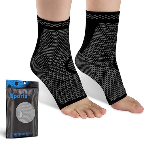 Waymaytecy 2 Pezzi Tutore Caviglia, Cavigliera Sportiva a Compressione, Protezione