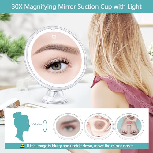 Espejo de Maquillaje Iluminado con Aumento 30X miniatura 7