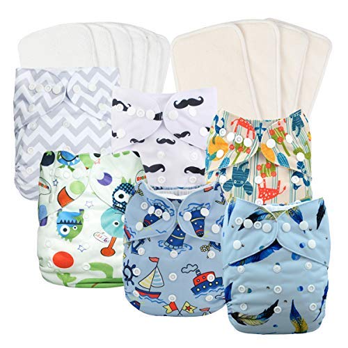Babygoal Baby Cloth Diapers, One Size Reusable Washable Pocket Cloth Diaper, Baby boy Clothes