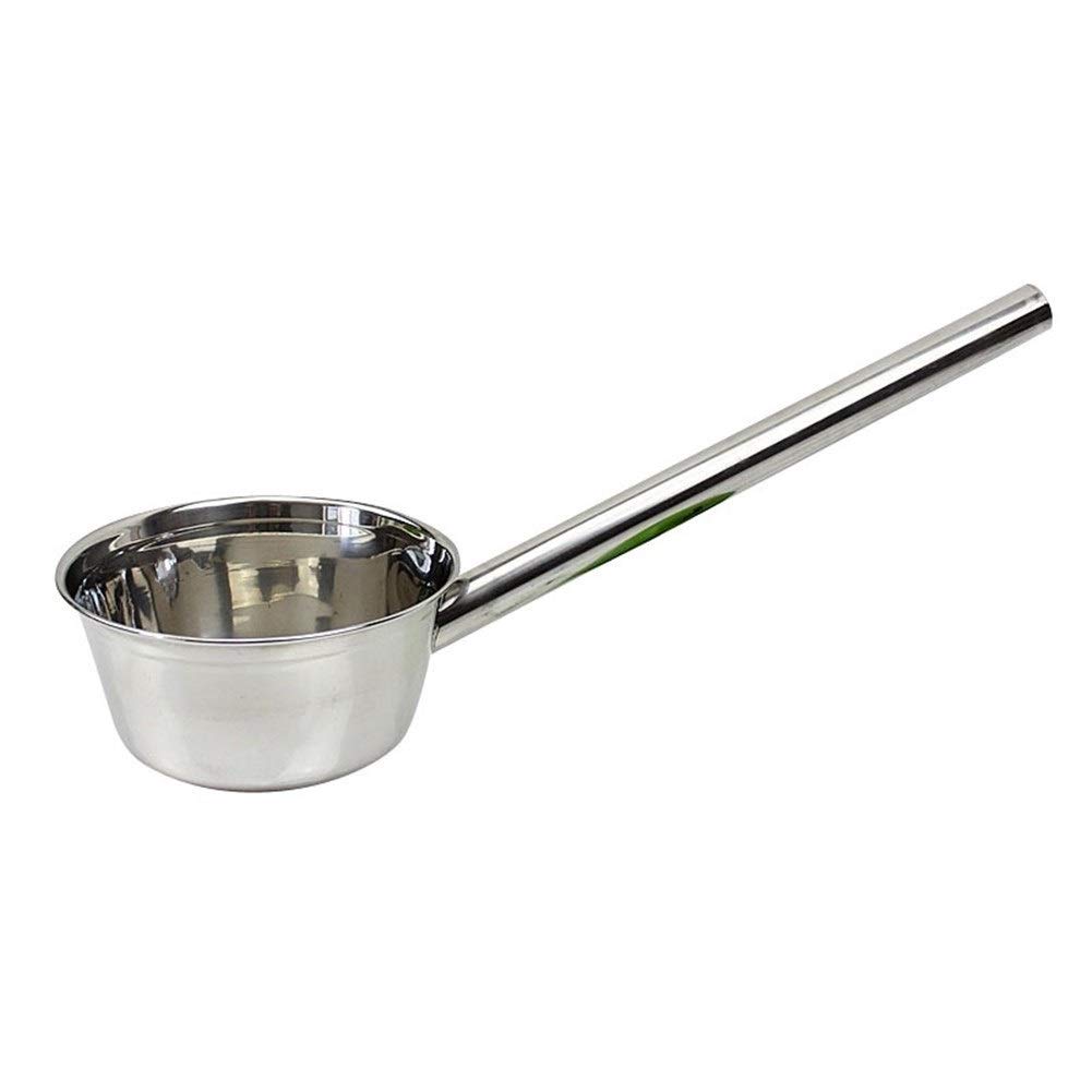 cuchara Utensilios de cocina de mango largo de acero inoxidable, sopa, leche, cuchara, de gran capacidad de utensilios de cocina, Cucharón cuchara sopera(Size:18cm)