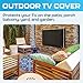 Outdoor TV Cover 46, 48, 49, 50 inch - Weatherproof Protector for Flat TVs with Bottom Seal, 600D Waterproof Material. Extend Your TV Life.