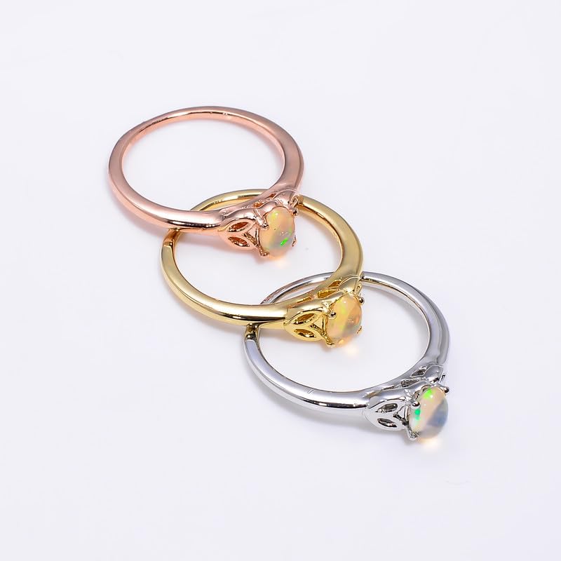 Bague opale de feu argent 925 cadeau idéal naissance octobre
