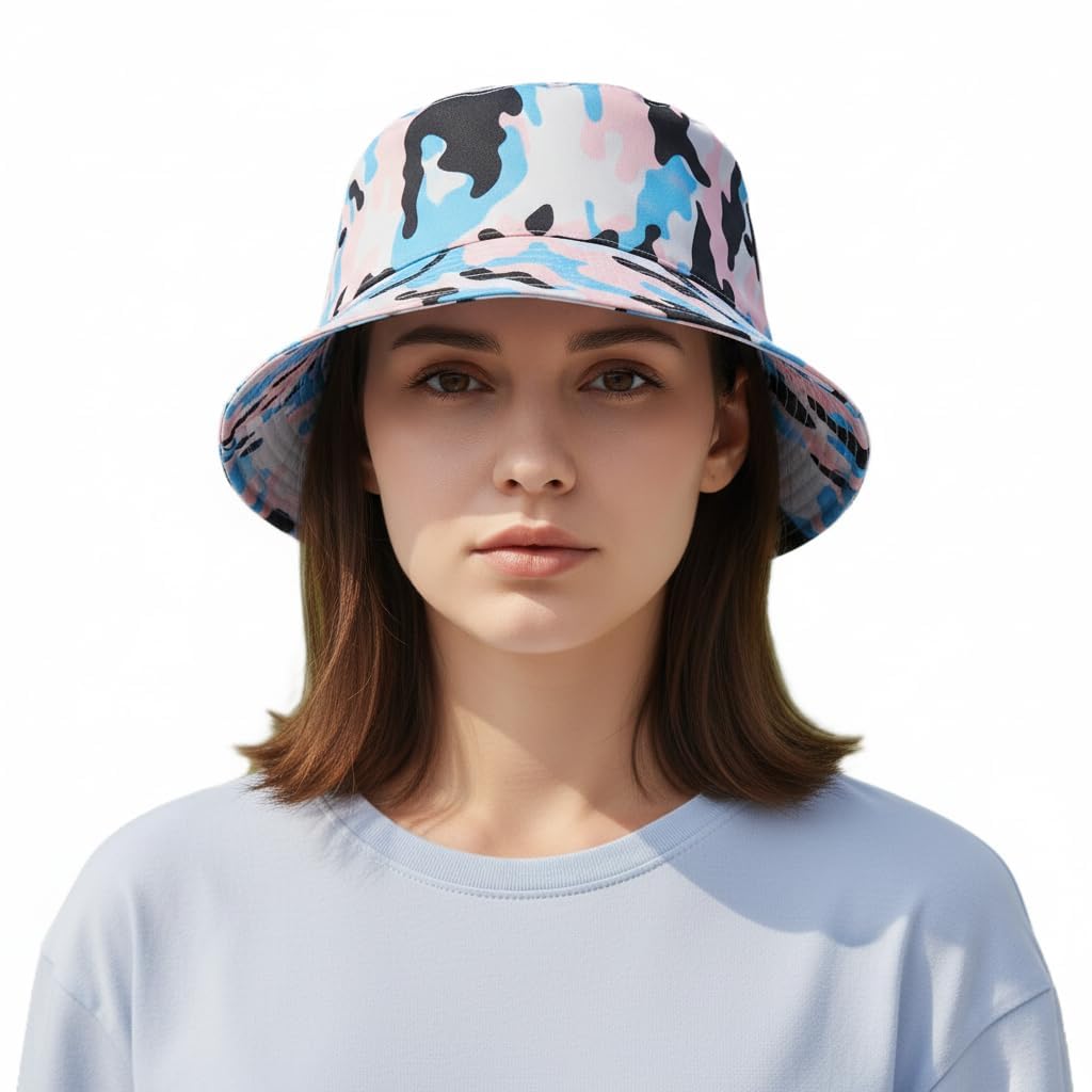 Xlent Bucket Hat for Women, Trendy Summer Sun Hat Outdoor Beach Fishing Cap, Breathable Camouflage Packable Travel Accessory, Lightweight UV Protection Stylish Soft Headwear Essential.-image-38